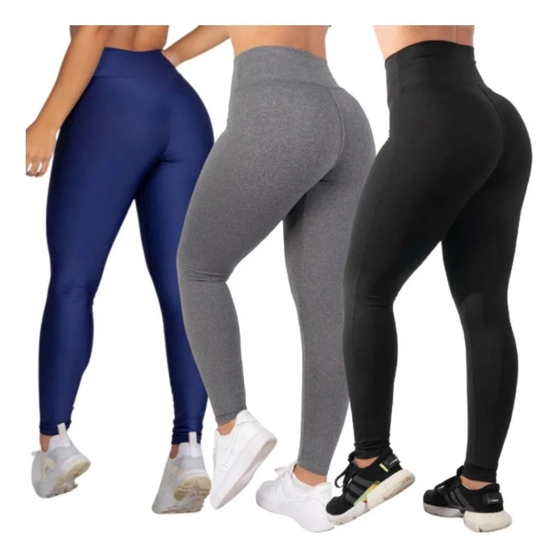 Kit com 3 Calças Legging Femininas Suplex Los Angeles – Conforto, Estilo e Modelagem Perfeita